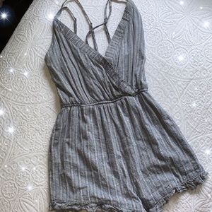 Ruffled Striped Romper Size Small